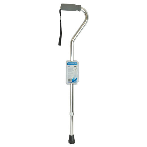 Cane  Soft Foam Offset Handle  Blue Jay  Silver with Strap B731-BJ210126