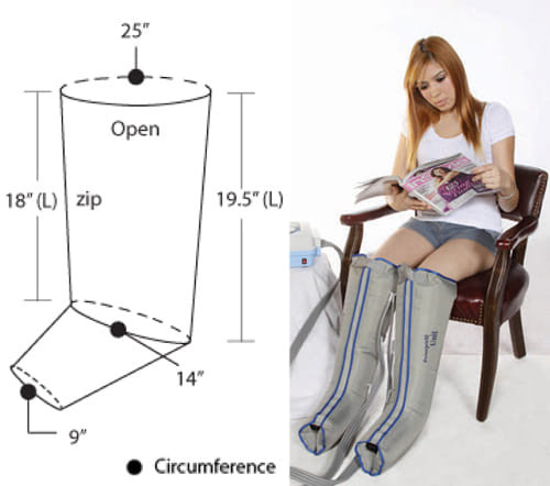 Lymphedema Garment XL 1/2-Leg Single B731-7450CS