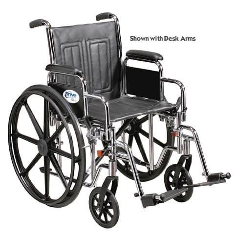 Wheelchair Std. 16  Fixed Arms w/Swingaway Footrests B731-10954G