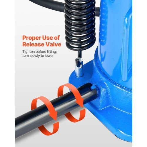 Air Hydraulic Bottle Jack, 32 Ton (70546.9 lbs) Capacity, 10-16.3 Inch Lifting Range, Pneumatic/Man E415-PSQJDLSMBQDS4WEC1001V0
