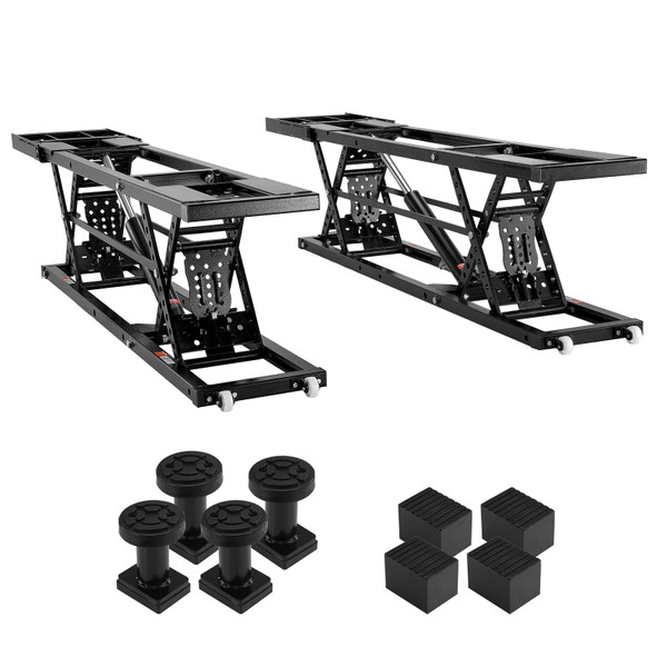  Car Lift, 7,000 LBS Capacity Portable Car Lift, with Extended-Length Plates, 26.8" Max. Height, He E415-QCSJJZG7000LB9KL9V1