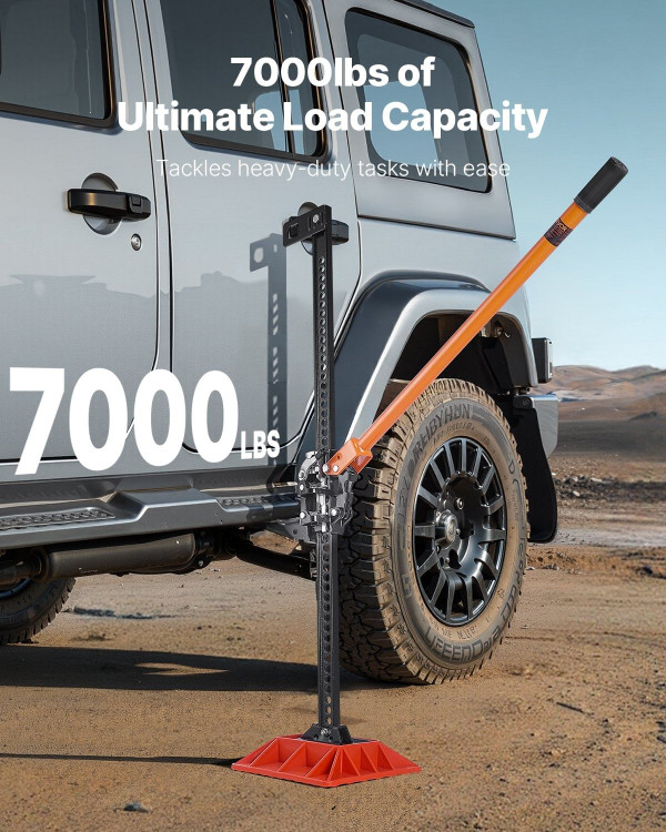 Farm Jack with Base, 60" Utility High Lift Farm Jack, 3.18 Ton (7,000 lbs) Capacity Ratcheting Off  E415-NCQJDZJ60INC4Q7XL001V0