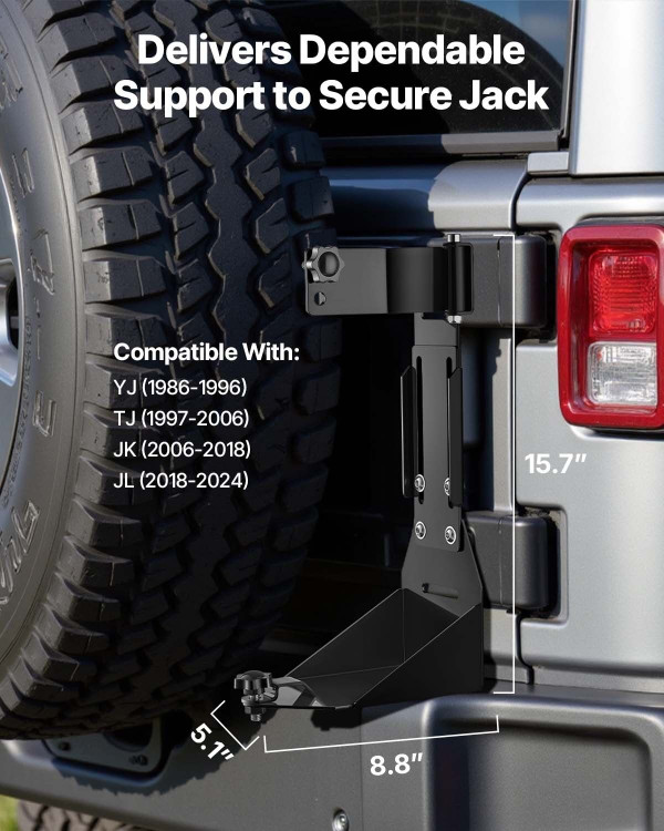 High Lift Jack Mount Bracket, Farm Jack Holder Mounting Bracket Kit, Mount Carrier for Off Road Hea E415-NCQJDPJAZTJ0DSJBL001V0