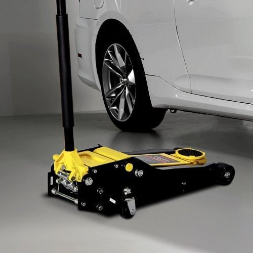 Low Profile Floor Jack, 4 Ton (8818 lbs) Capacity, Steel Racing Floor Jack with Dual Pistons Quick  E415-SGWSQJDTZ4TXABSW9001V0
