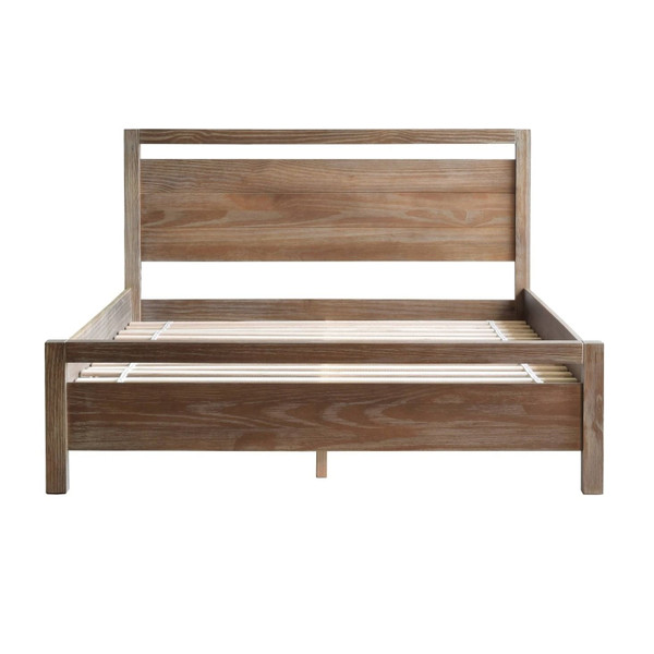 Queen Size FarmHouse Traditional Rustic Pine Platform Bed Q280-BNYD7800