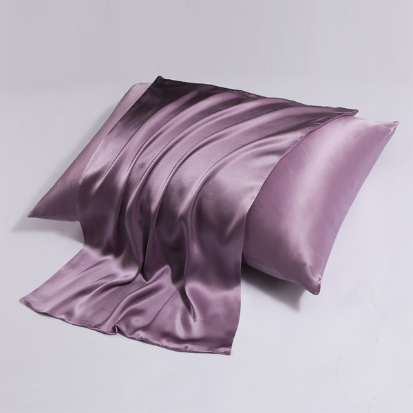 Pattern: Taro Purple, Size Specification: 51x76CM - Zipper Silk Double-sided Pillowcase Household Q119-CJYD246236446TG