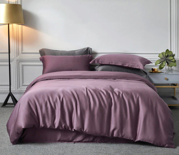 Color: Vivezi, Bedding Size: 1.8m2m - Tencel Double-sided Pure Blue Fine Tencel Simple Silky Smooth Q119-CJCS167758906FU