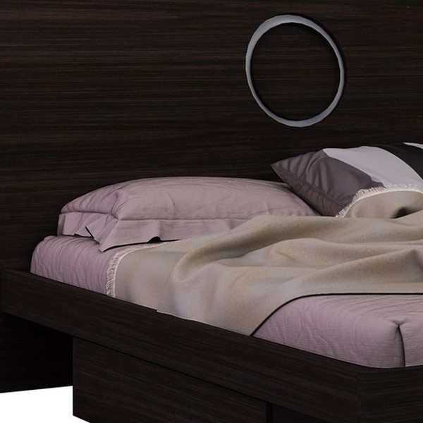 Four Piece Wood Brown Solid Wood Bedroom Set With Mirror N270-343982