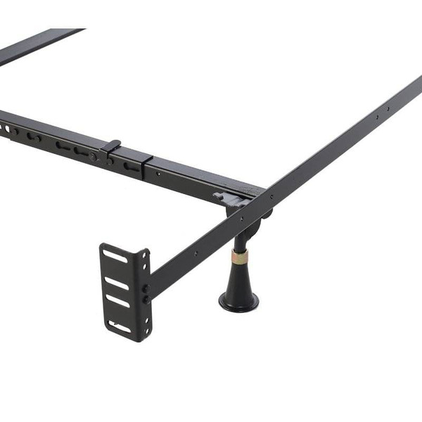 Queen/King Adjustable Metal Bed Frame with Headboard Footboard Brackets Q280-FQMBF1269915
