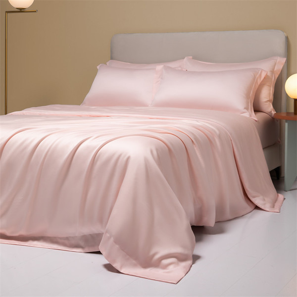 Pattern: Light Princess Pink, Size Specification: 2.0 bed flat sheet 4 pieces - 200 Luxury Lenzing  Q119-CJCS246325464LO