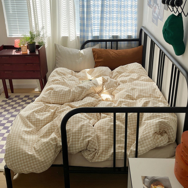 Pattern: Light Beige Coffee Color, Specifications: Fitted Sheet-1.5M, Size:  - Fresh And Gentle All Q119-CJCS262919508HS