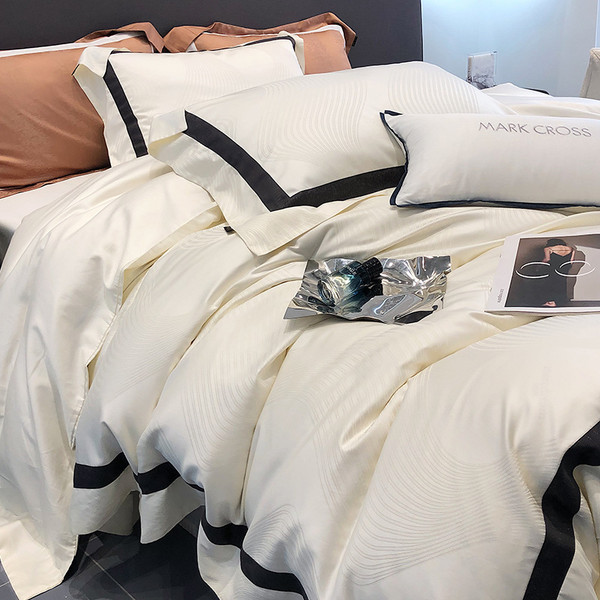 Pattern: Pearl White, Dimensions: 150cm - High-end Minimalist Tencel Cotton Vintage Active Printing Q119-CJCS195840709IR