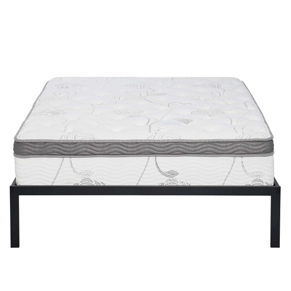 Queen size Steel Metal Platform Bed Frame with Wood Slats Q280-PQBFWS1195381