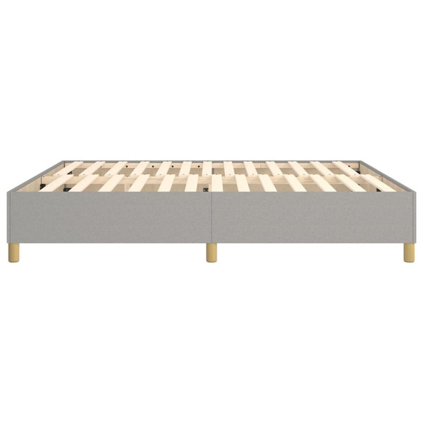  Bed Frame Light Grey Polyester, Plywood, Engineered Wood King A949-3121005