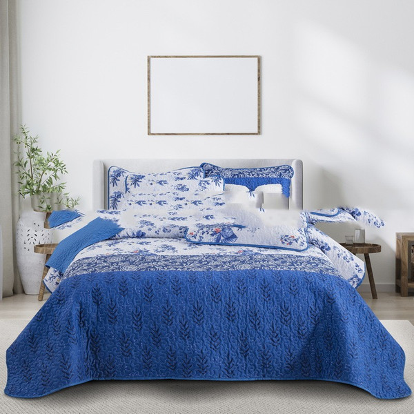 Pattern: AC080395, Size Specification: Bedspread 229 X229cm - Multi-style Quiltedtextiles Bedspread Q119-CJYD240951535IR