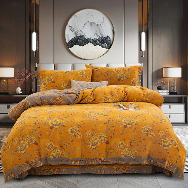 Pattern: Blossom In The Field Yellow, Size Specification: 1.5to1.8 flat sheet - Cotton Double-layer Q119-CJCS253809433GT