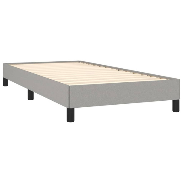  Bed Frame Light Grey Polyester, Plywood, Engineered wood Twin XL A949-346755