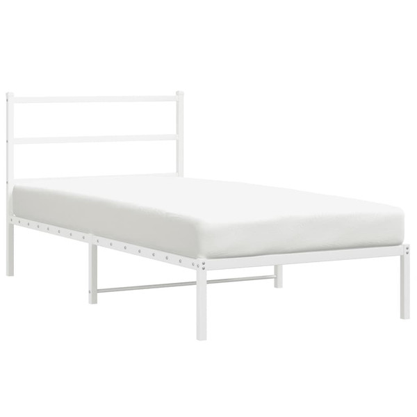  Bed Frame White Steel Twin Breathable Design Bed Frame A949-355409