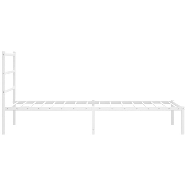  Bed Frame White Steel Twin Breathable Design Bed Frame A949-355409