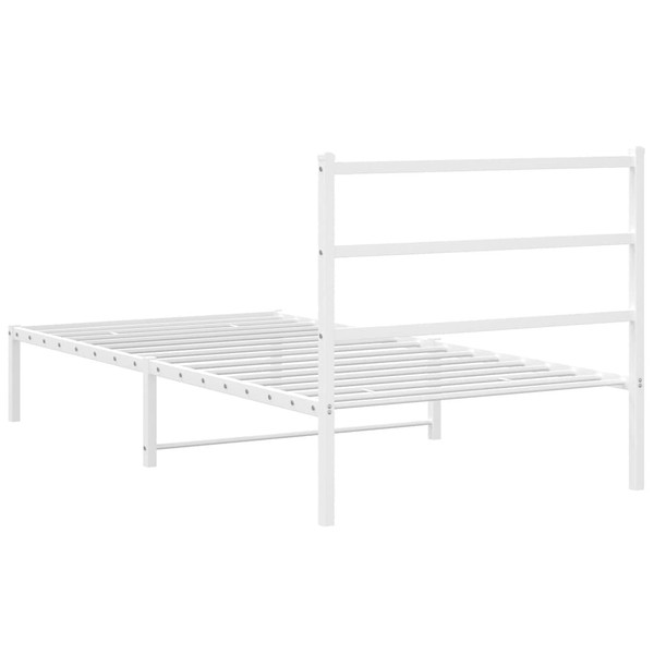  Bed Frame White Steel Twin Breathable Design Bed Frame A949-355409