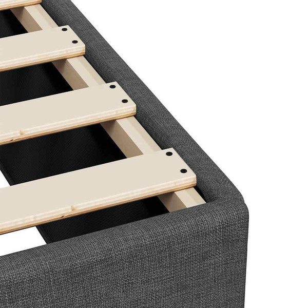  Bed Frame Dark Grey 100% Polyester, Plywood, Engineered Wood A949-3284773
