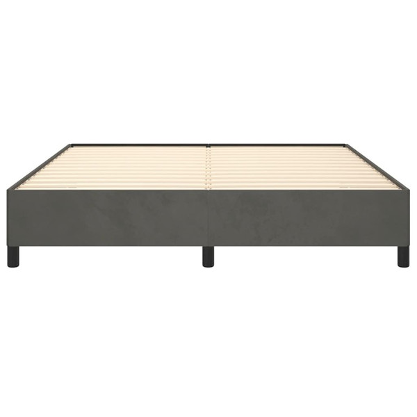  Bed Frame Dark grey Velvet (100% polyester), plywood, engineered wood A949-347361