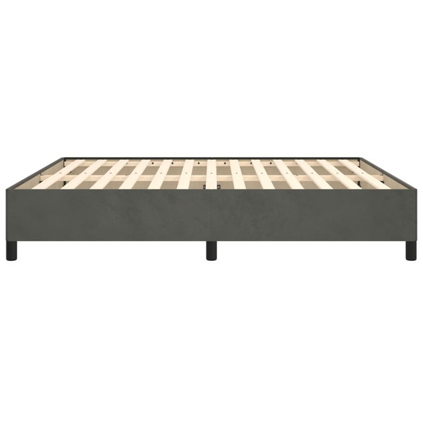  Bed Frame Dark grey Velvet (100% polyester), plywood, engineered wood A949-347361