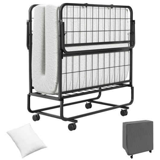Space-Saving Twin Folding Bed with Memory Foam Mattress and Pillow B593-FoldHU10829