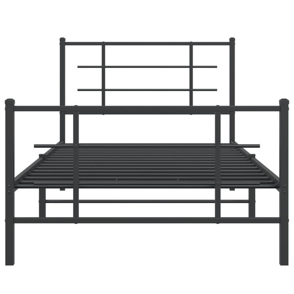  Bed Frame Black Powder-coated steel Twin Bed Frame Rectangular A949-355574
