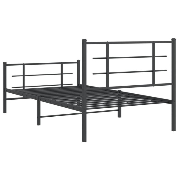  Bed Frame Black Powder-coated steel Twin Bed Frame Rectangular A949-355574