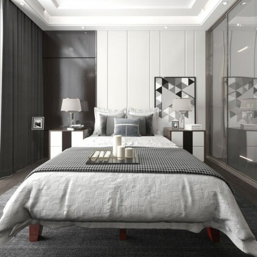 14 Inch Full Size Wood Platform Bed Frame with Wood Slat Support-Brown - Color: Brown D681-HW63259BN