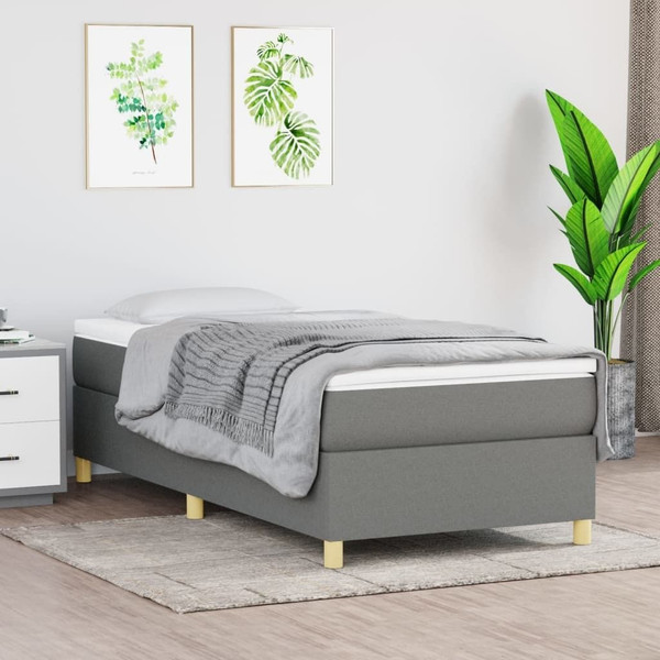  Box Spring Bed Frame Dark Gray Twin XL Fabric (US Only) A949-3120997