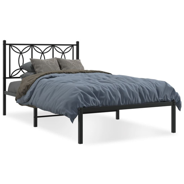  Bed Frame Black Steel Twin Bed Frame Rectangular Modern A949-376123