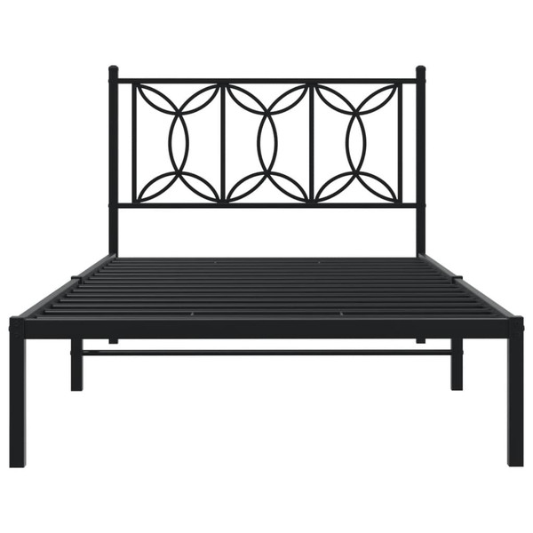  Bed Frame Black Steel Twin Bed Frame Rectangular Modern A949-376123