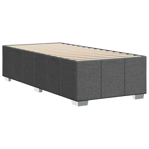  Bed Frame Dark Gray Polyester, Plywood, Engineered wood Twin XL A949-3284876