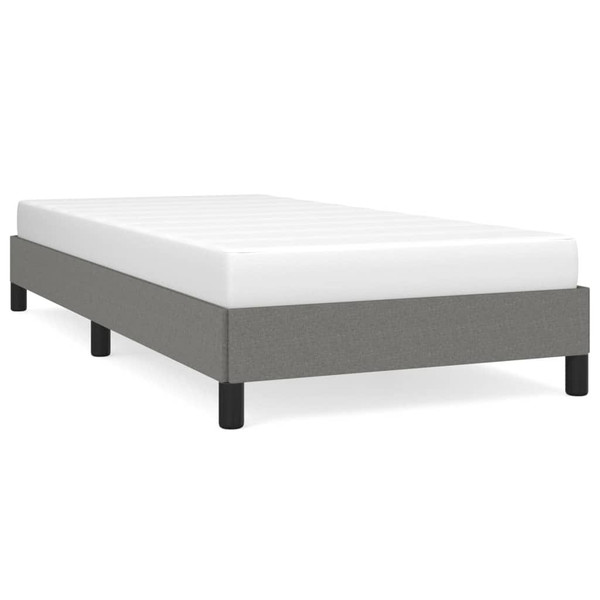  Bed Frame Dark Gray Polyester, Plywood, Engineered Wood Twin XL A949-346756
