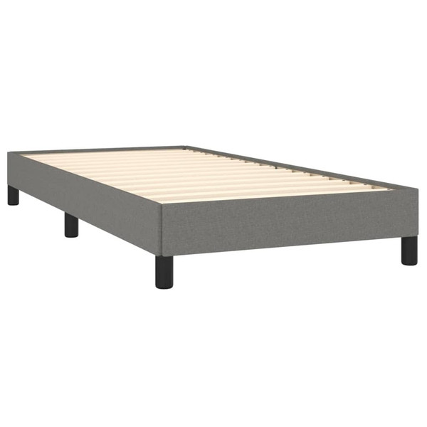  Bed Frame Dark Gray Polyester, Plywood, Engineered Wood Twin XL A949-346756
