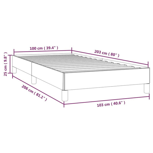  Bed Frame Dark Gray Polyester, Plywood, Engineered Wood Twin XL A949-346756