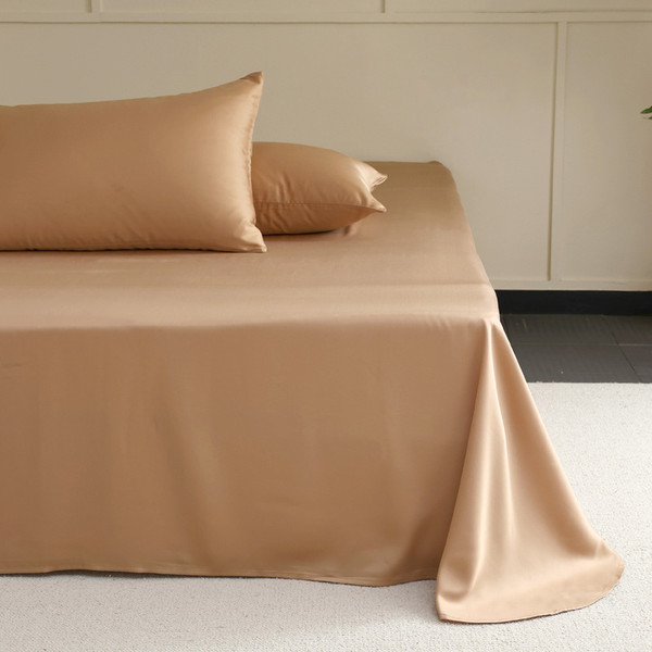 Color: Coffee, Size Specification: 245x250cm - Tencel Single Monofilament Soft Single Bed Double Ro Q119-CJYD255669535IR