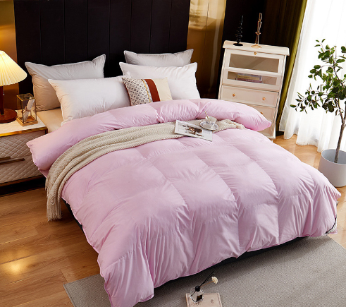 Color: Pink, style: Threepiece set 150200cm - High-end Gift Cotton Dazzle Duvet Goose Down Quilt Q119-CJCS165318504DW