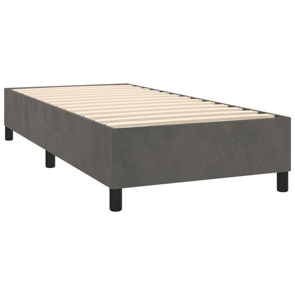  Bed Frame Dark Grey Velvet (100% polyester), Plywood, Engineered wood A949-3121148