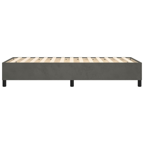  Bed Frame Dark Grey Velvet (100% polyester), Plywood, Engineered wood A949-3121148