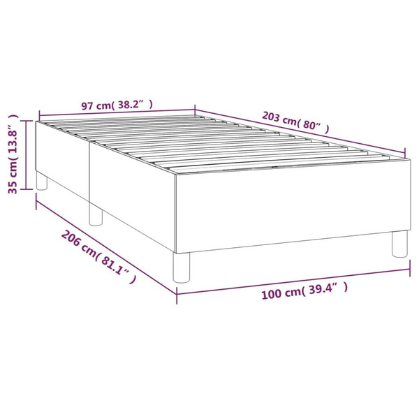  Bed Frame Dark Grey Velvet (100% polyester), Plywood, Engineered wood A949-3121148
