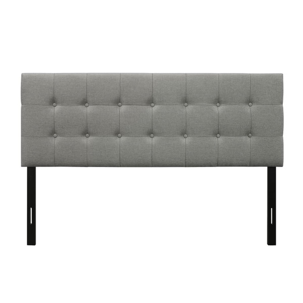 Full size Contemporary Button-Tufted Headboard in Grey Upholstered Fabric Q280-FULGRBUTHDB7599153