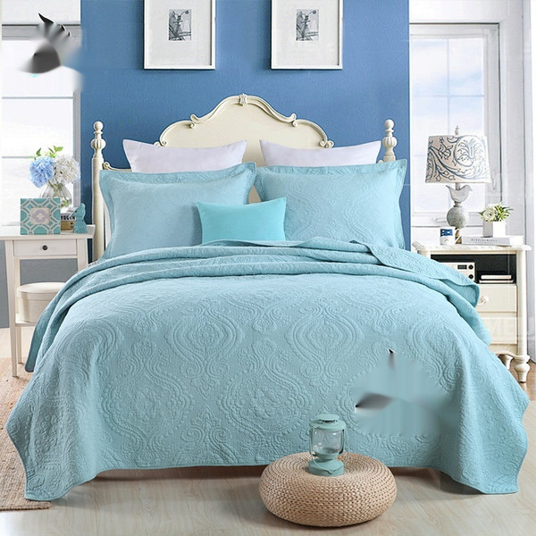 Pattern: Blue Damascus, Size: 230x250cm - Double-sided Plus-sized Pure Cotton Bed Cover All Cotton  Q119-CJYD246189419SH
