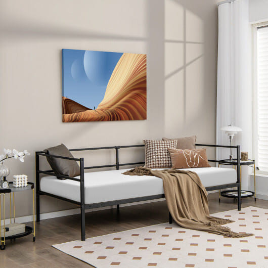Twin Size Metal Daybed Frame for Living Room Bedroom B593-HU10407