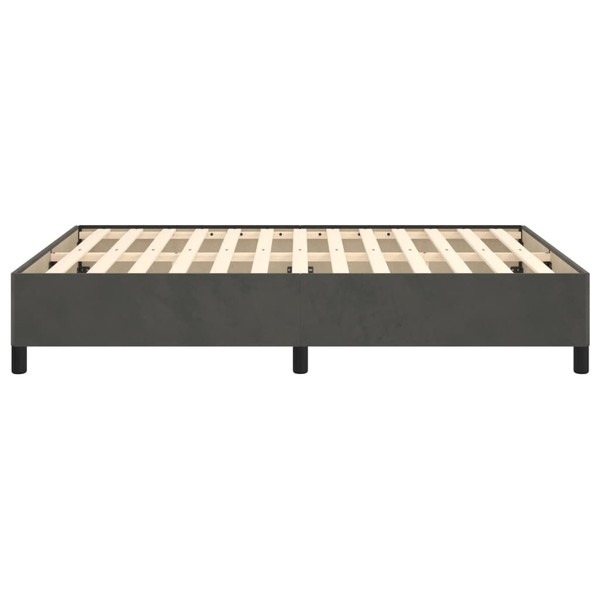  Bed Frame Dark Grey Velvet (100% polyester), Plywood, Engineered wood A949-347358