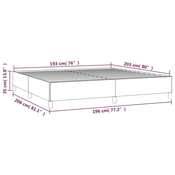  Bed Frame Dark Gray Polyester Fabric, Plywood, Engineered Wood King A949-347111