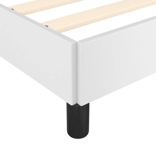  Bed Frame With Headboard White Faux leather, plywood, engineered wood A949-347526