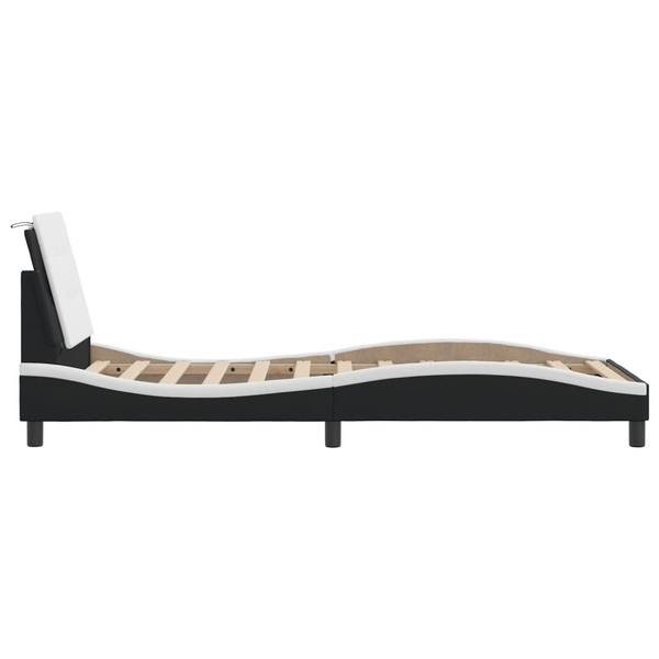 Bed Frame Black and White A949-3208217